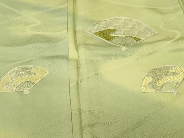 平和屋着物■訪問着　総刺繍　道長扇面文　暈し染め　正絹　逸品　CABH9084ev
