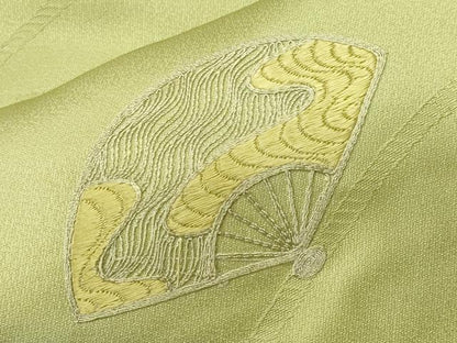 平和屋着物■訪問着　総刺繍　道長扇面文　暈し染め　正絹　逸品　CABH9084ev