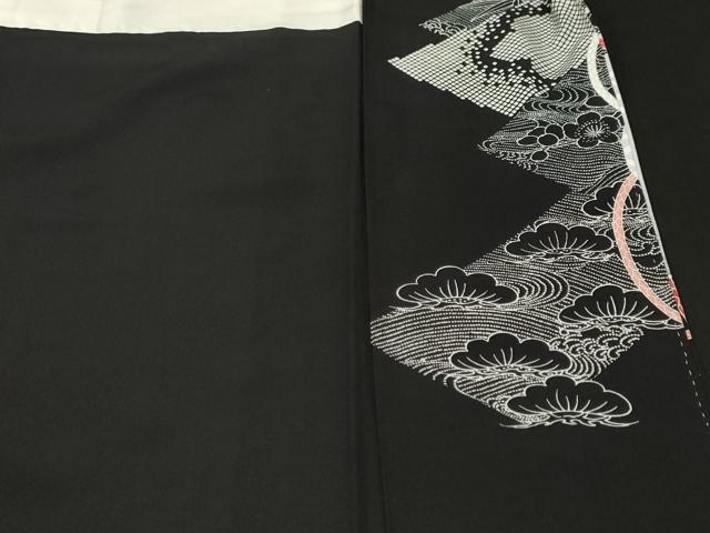 平和屋着物■豪華黒留袖　松竹梅草花文　正絹　逸品　CABH9091ev