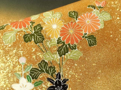 平和屋着物■豪華黒留袖　駒刺繍　文箱草花文　暈し染め　金彩　正絹　逸品　CABH9094ev