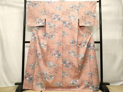 平和屋着物■上質な小紋　辻が花　正絹　逸品　CABH9101ev