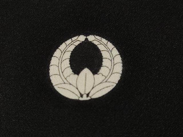平和屋着物■豪華黒留袖　鬘帯飛鶴松葉花文　金銀彩　三越扱い　正絹　逸品　CABH9102ev