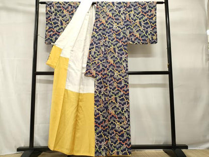 平和屋着物■上質な小紋　松文　正絹　逸品　CABH9105ev