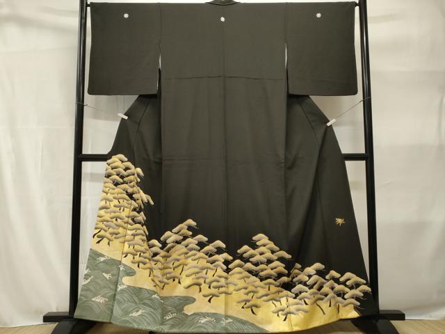 平和屋着物■豪華黒留袖　浜松文　金彩　正絹　逸品　CABH9115ev