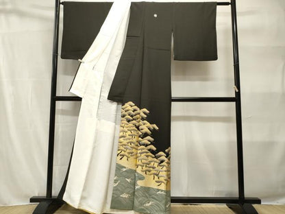 平和屋着物■豪華黒留袖　浜松文　金彩　正絹　逸品　CABH9115ev