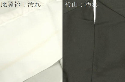 平和屋着物■豪華黒留袖　駒刺繍　群鶴扇面雪輪草花文　金彩　正絹　逸品　CABH9116ev