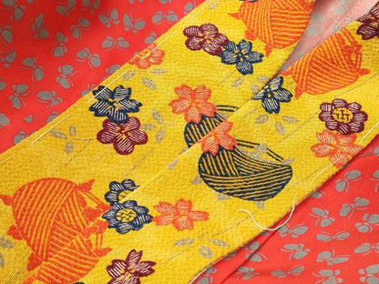 平和屋着物■長襦袢　無双仕立て　舞蝶文　半衿刺繍　正絹　逸品　CABH9137ev