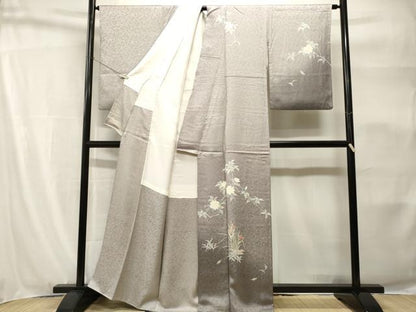 平和屋着物■訪問着　枝花文　暈し染め　正絹　逸品　CABH9154ev
