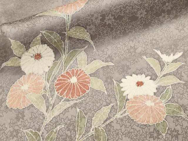 平和屋着物■訪問着　枝花文　暈し染め　正絹　逸品　CABH9154ev