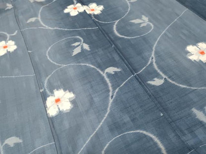平和屋着物■上質な紬　花唐草文　正絹　逸品　未使用　CABH9169ev