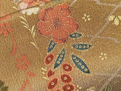 平和屋着物■訪問着　辻が花　暈し染め　金彩　鬼しぼ縮緬　大丸扱い　正絹　逸品　CABH9177ev