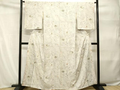 平和屋着物■上質な小紋　更紗唐草文　金彩　正絹　逸品　CABH9180ev