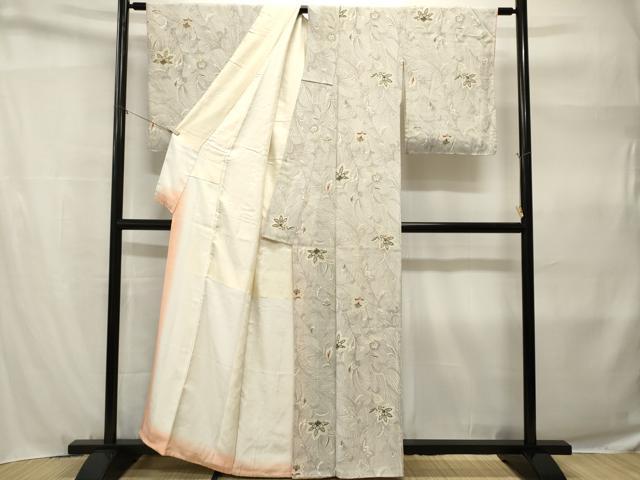 平和屋着物■上質な小紋　更紗唐草文　金彩　正絹　逸品　CABH9180ev