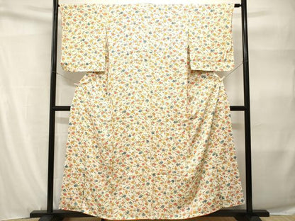 平和屋着物■上質な小紋　花唐草文　三越扱い　正絹　逸品　CABH9182ev