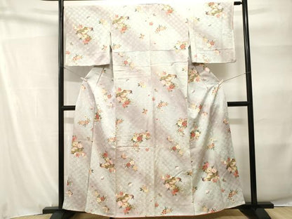 平和屋着物■上質な小紋　地紙花蝶文　暈し染め　金彩　三越扱い　正絹　逸品　CABH9187ev