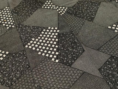 平和屋着物■江戸小紋　切嵌寄せ小紋柄　黒地　正絹　逸品　CABH9190ev