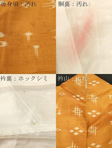 平和屋着物■上質な紬　琉球絣文様　正絹　逸品　CABH9193ev
