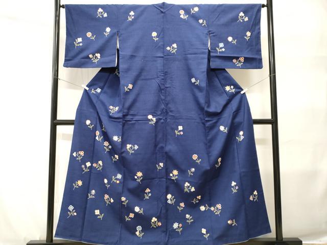 平和屋着物■訪問着　紬地　舞花文　金彩　正絹　逸品　CABH9194ev