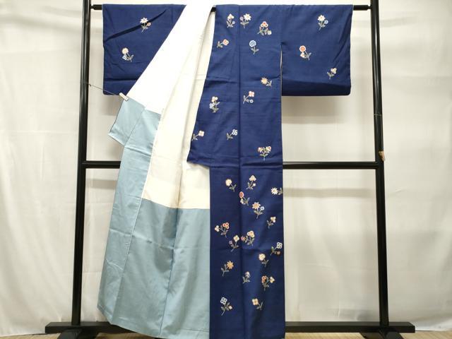 平和屋着物□訪問着 紬地 舞花文 金彩 正絹 逸品 CABH9194ev