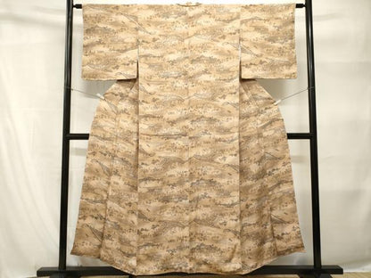 平和屋着物■上質な小紋　人物風景文　暈し染め　正絹　逸品　CABH9198ev