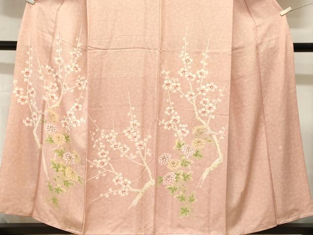 平和屋着物■日本工芸会正会員　中儀延　加賀小紋　訪問着　枝梅菊文　正絹　逸品　CABH9201ev