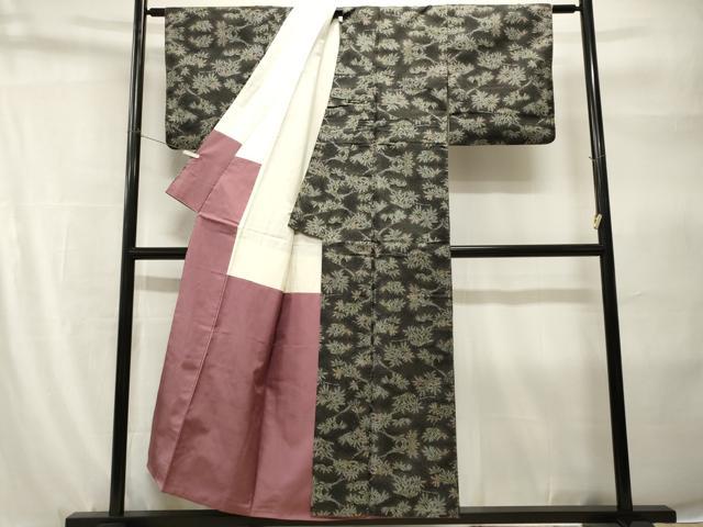 平和屋着物■本場大島紬　笹竹文　正絹　逸品　CABH9202ev