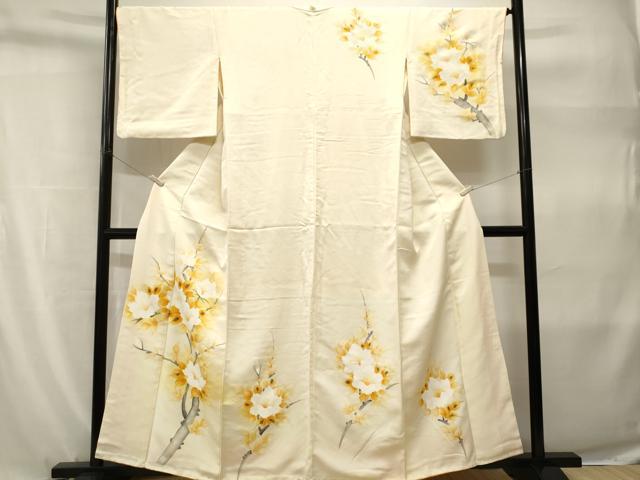 平和屋着物■訪問着　枝花文　暈し染め　金彩　正絹　逸品　CABH9204ev