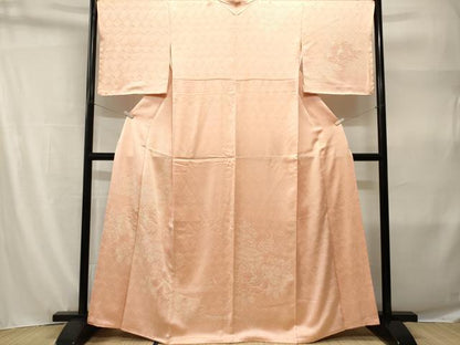 平和屋着物■訪問着　刺繍　絞り　貝桶花文　正絹　逸品　CABH9208ev