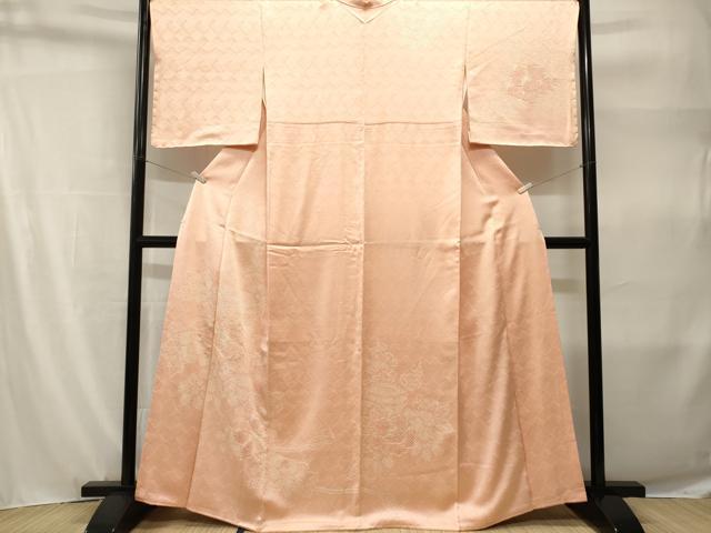 平和屋着物■訪問着　刺繍　絞り　貝桶花文　正絹　逸品　CABH9208ev