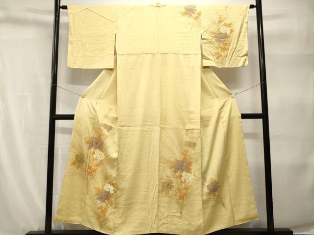 平和屋着物■訪問着　草花文　暈し染め　金彩　正絹　逸品　CABH9216ev