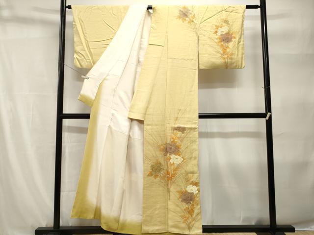 平和屋着物□訪問着 草花文 暈し染め 金彩 正絹 逸品 CABH9216ev