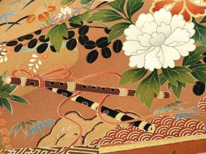 平和屋着物■豪華黒留袖　作家物　駒刺繍　松竹梅御所解文　暈し染め　金彩　正絹　逸品　CABH9217ev