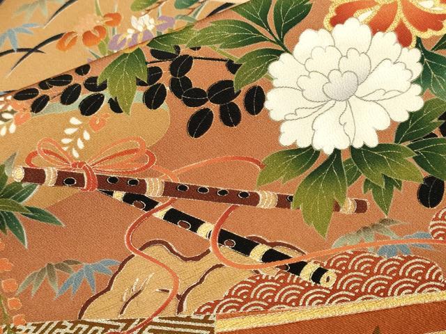 平和屋着物■豪華黒留袖　作家物　駒刺繍　松竹梅御所解文　暈し染め　金彩　正絹　逸品　CABH9217ev