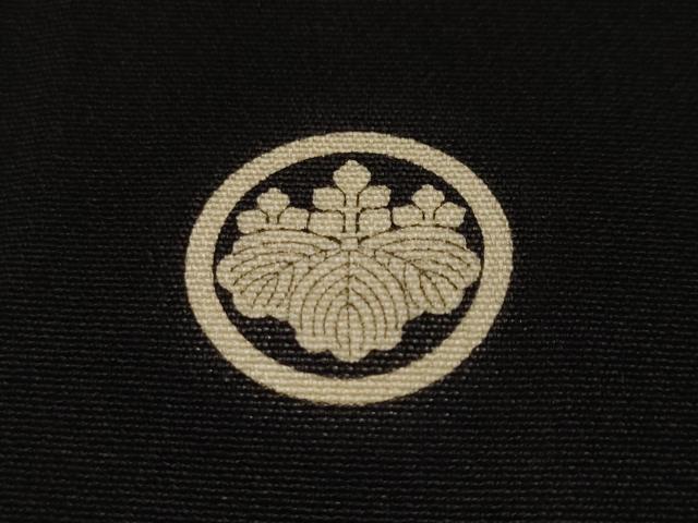 平和屋着物■豪華黒留袖　駒刺繍　渡り橋飛鶴松梅花文　金彩　正絹　逸品　CABH9218ev