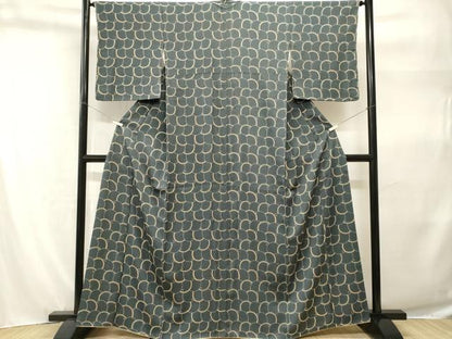 平和屋着物■上質な小紋　万寿菊　正絹　逸品　CABH9226ev