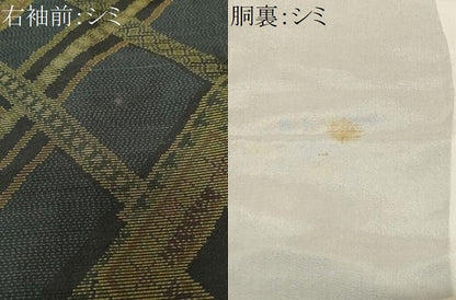 平和屋着物■上質な紬　菱吉祥文　正絹　逸品　CABH9229ev