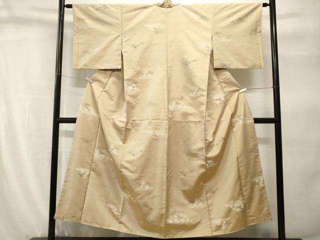 平和屋着物■上質な紬　風景樹林文　正絹　逸品　CABH9233ev