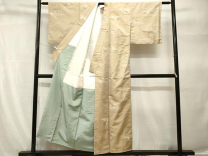 平和屋着物■上質な紬　風景樹林文　正絹　逸品　CABH9233ev