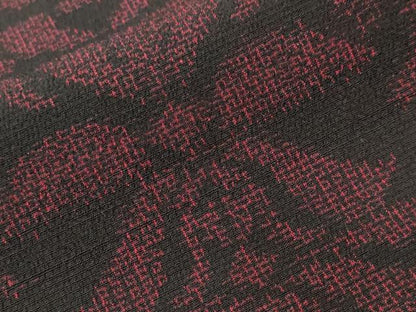 平和屋着物■本塩沢　幾何学花文　正絹　逸品　CABH9251ev