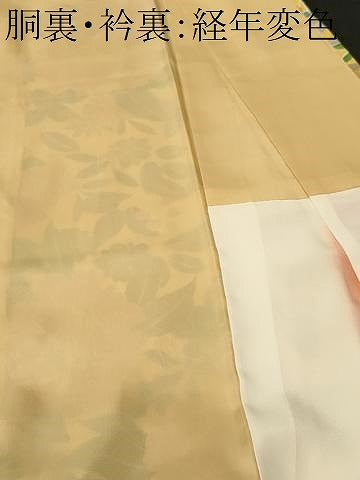 平和屋着物■上質な小紋　枝花文　暈し染め　金彩　正絹　逸品　CABH9254ev