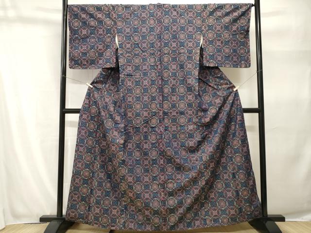 平和屋着物■上質な紬　蜀江花文　正絹　逸品　CABH9260ev