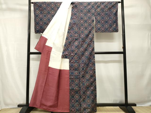 平和屋着物■上質な紬　蜀江花文　正絹　逸品　CABH9260ev