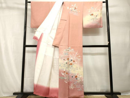 平和屋着物■訪問着　松竹梅流水花文　暈し染め　金彩　正絹　逸品　CABH9270ev