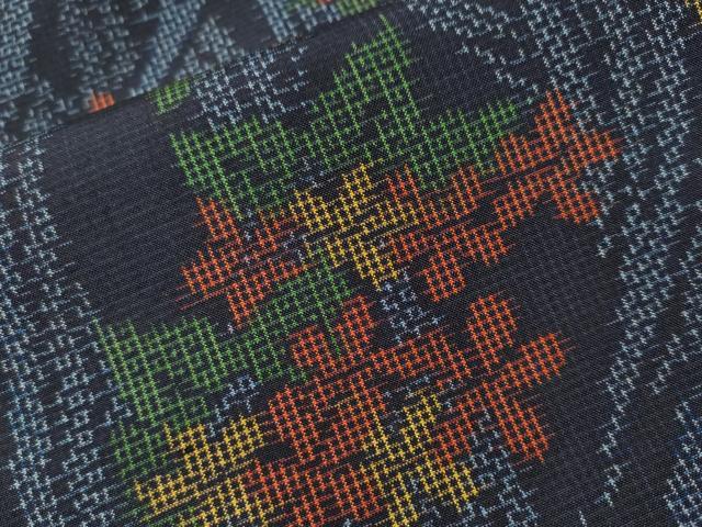 平和屋着物■上質な紬　草花文　正絹　逸品　CABH9273ev