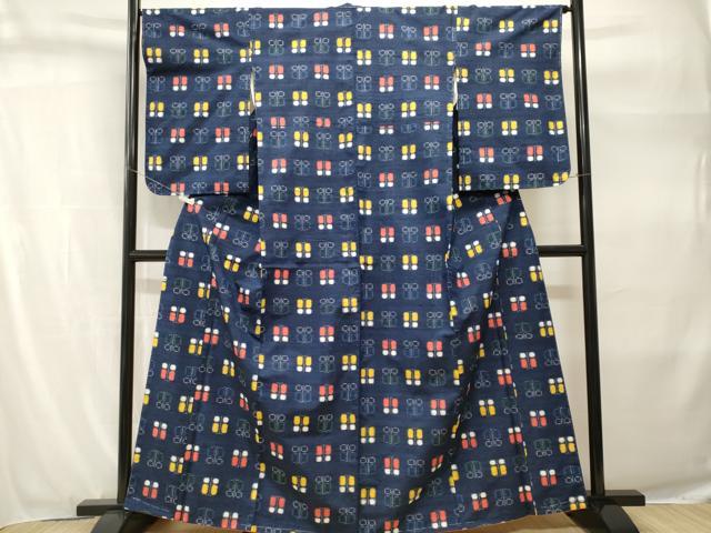 平和屋着物■上質な紬　遠州椿　正絹　逸品　CABH9275ev