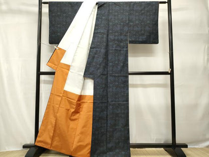 平和屋着物■上質な紬　有栖川菱文　正絹　逸品　CABH9292ev