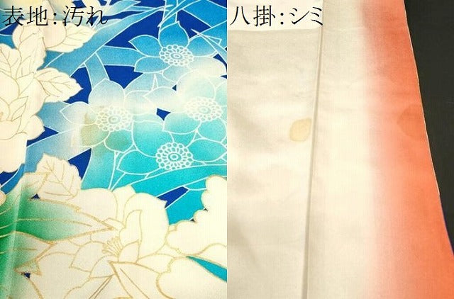 平和屋着物■訪問着　草花文　暈し染め　金彩　正絹　逸品　CABH9300ev