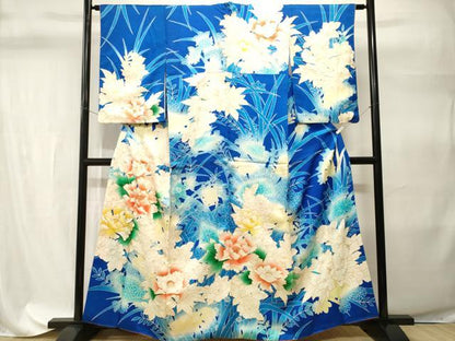 平和屋着物■訪問着　草花文　暈し染め　金彩　正絹　逸品　CABH9300ev