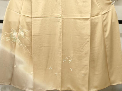 平和屋着物■訪問着　裏菊　枝菊文　暈し染め　金彩　正絹　逸品　CABH9303ev