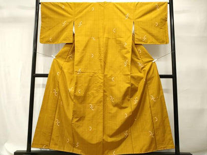 平和屋着物■上質な紬　格子飛鶴文　正絹　逸品　未使用　CABH9305ev